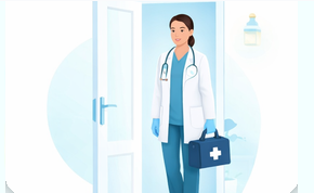 Three-step guide showing how to book mobile phlebotomy service